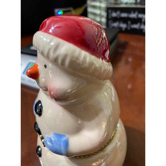 Mr. Christmas Ceramic Snowman Animated Skating Rink Music Box Deck The Halls - Picture 8 of 8